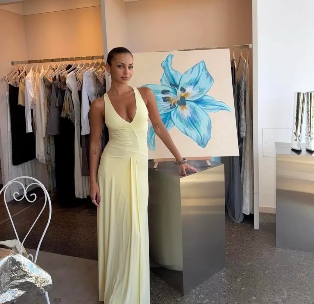 Bec & Bridge Greta Gown Maxi Butter Size AU 6 for rent on The Volte - main image