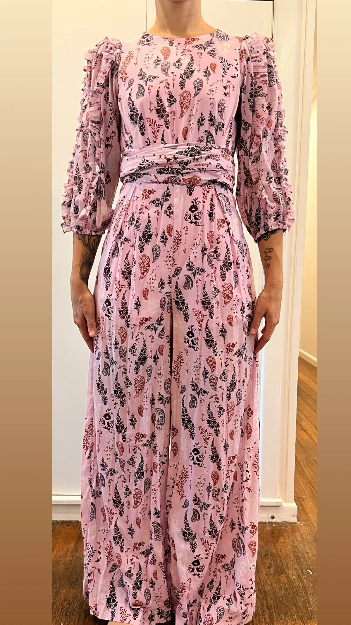 Joslin Jumpsuit Paisley Pink Size AU 10 - Image 2