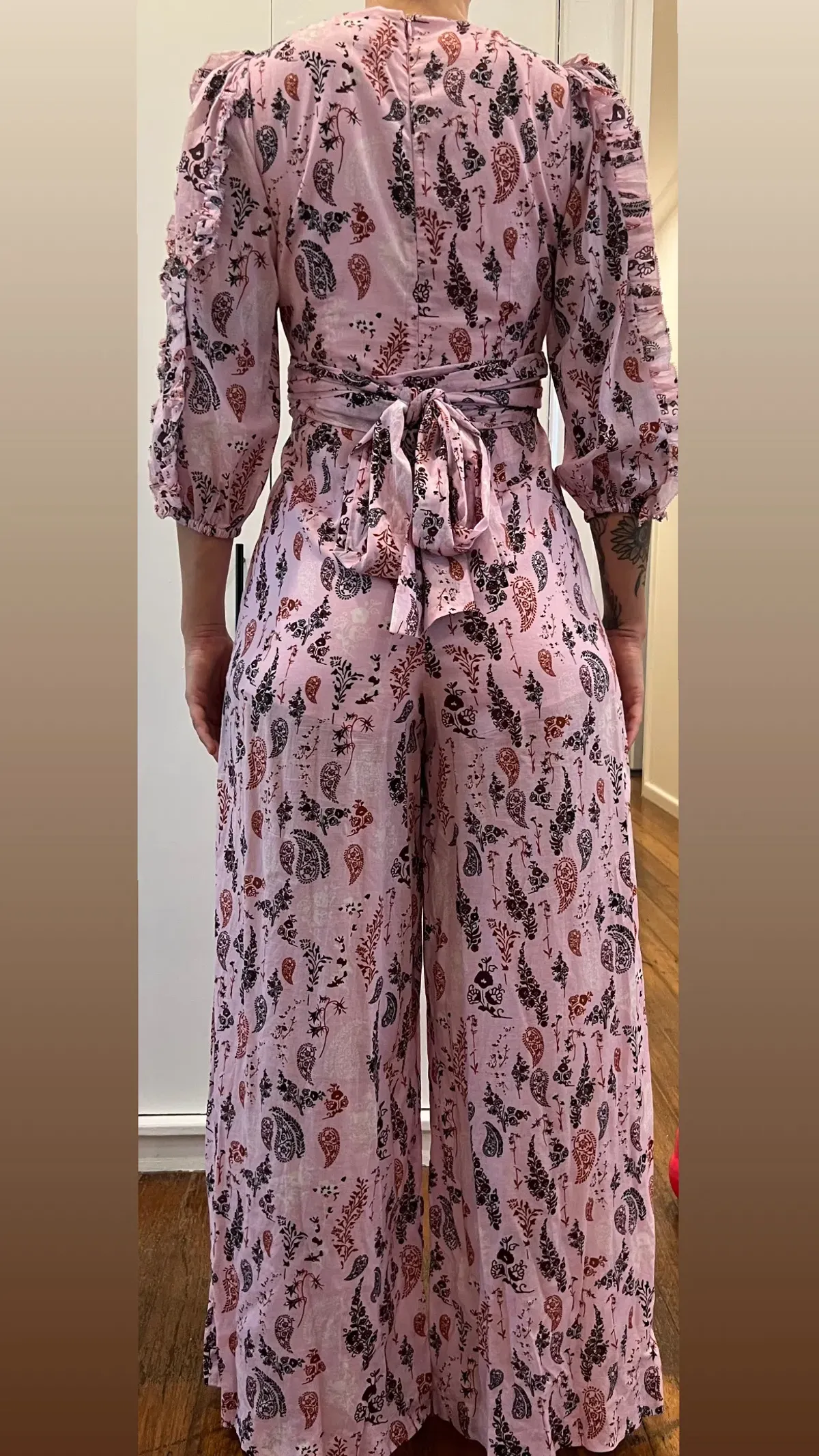 Joslin Jumpsuit Paisley Pink Size AU 10 - Image 3