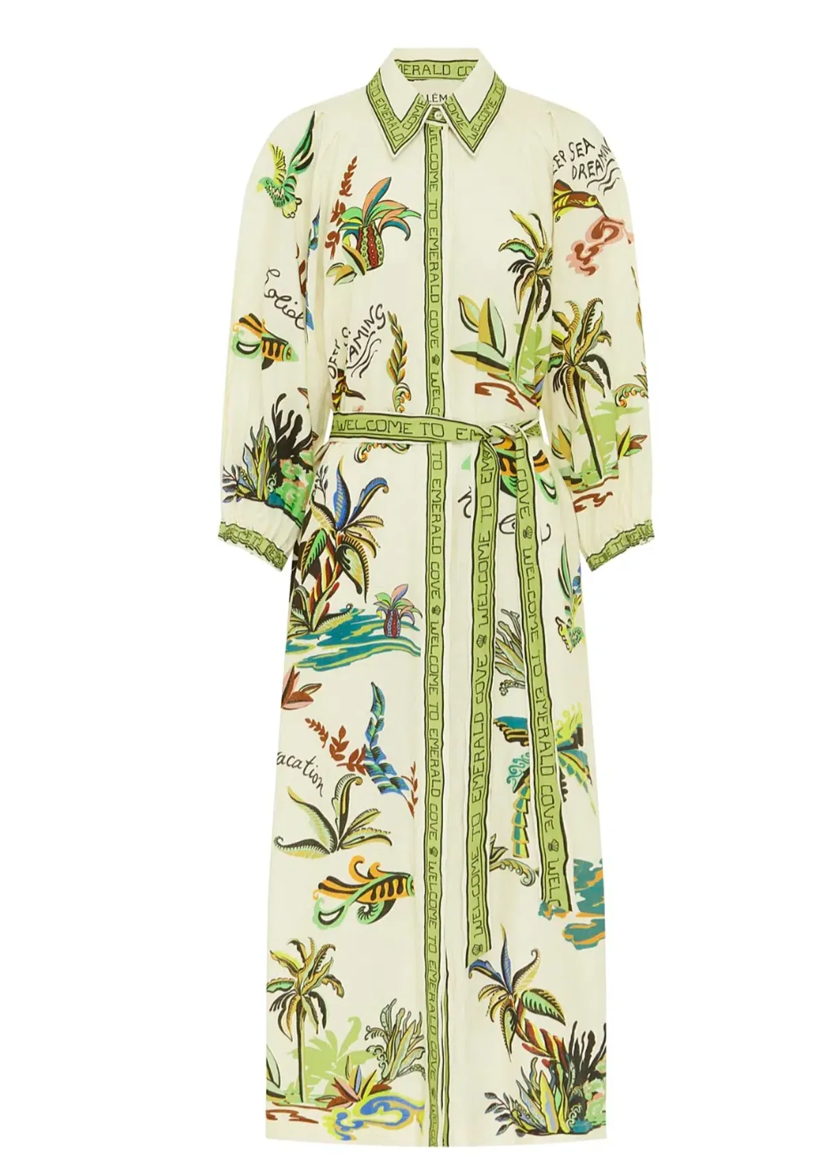 Alémais Day Dream Shirtdress Maxi Dress Print Size 16 - Image 3