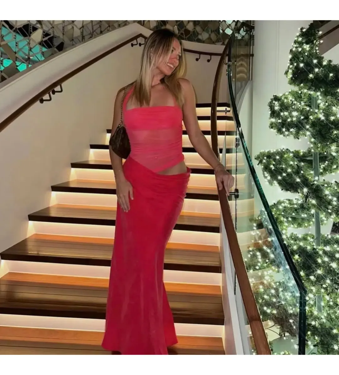 Benni Gina Maxi Dress in Watermelon Size AU 6 for rent on The Volte - main image