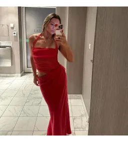 Benni Gina Maxi Dress in Watermelon Size AU 8 for rent on The Volte - image 5