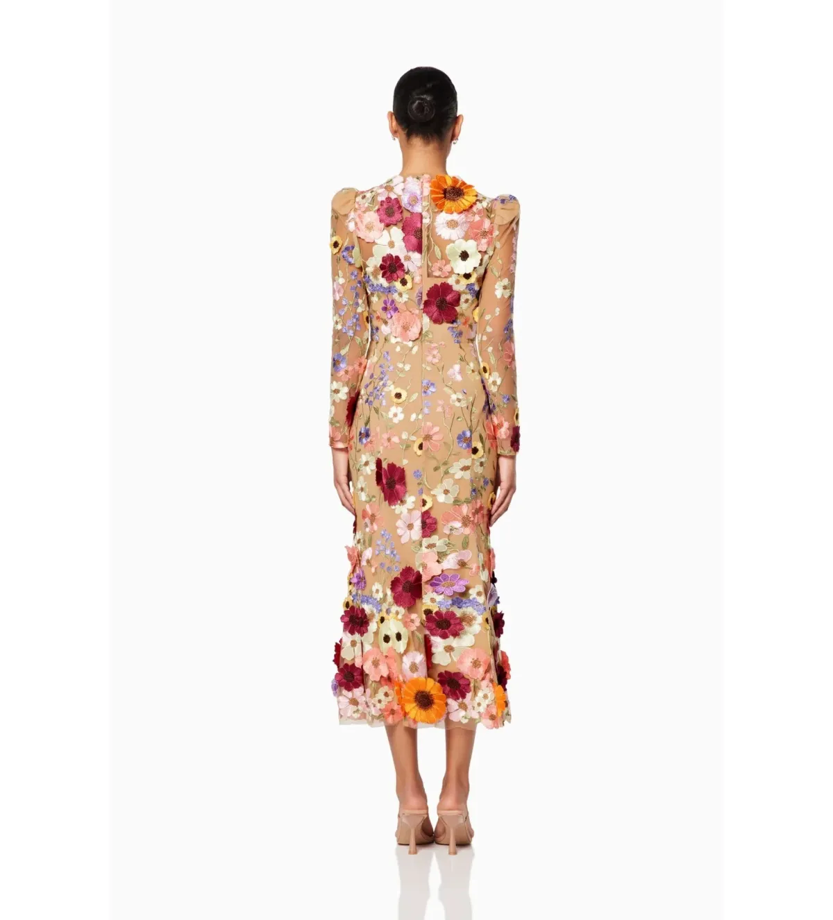 Elliott Shannon Floral Midi Dress | Size XL / AU 14 - Image 2
