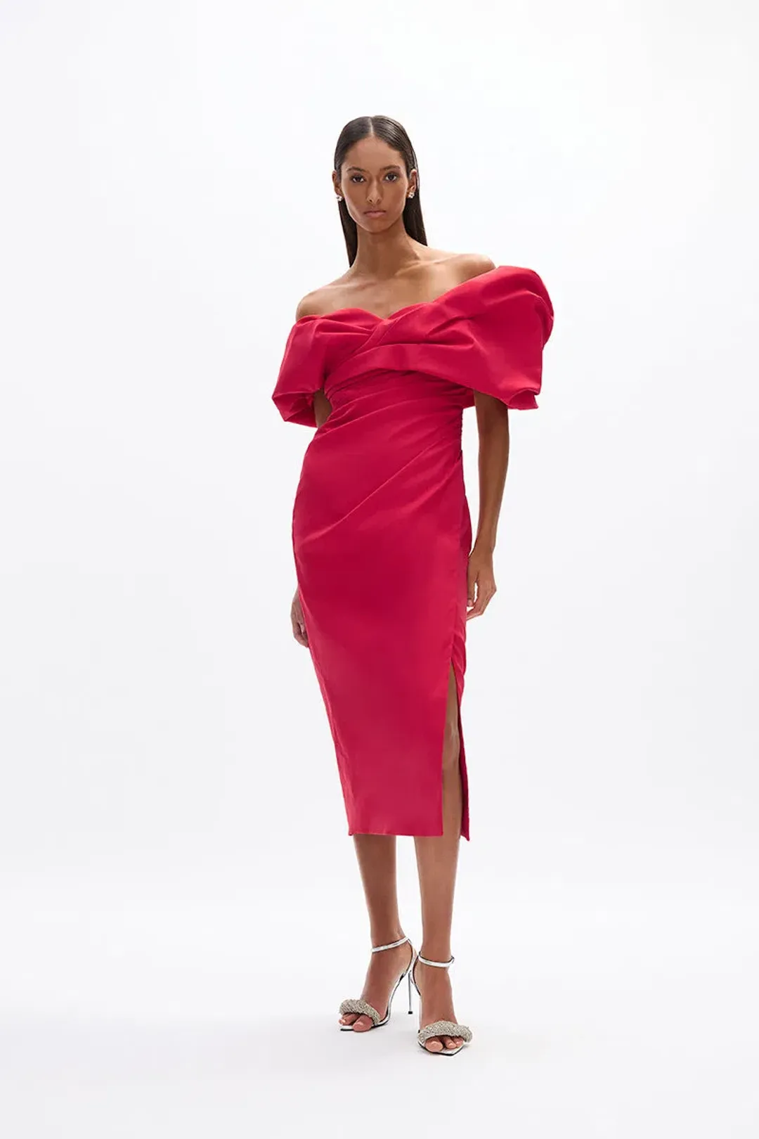 Rachel Gilbert Gia Gown Watermelon Size 10 for rent on The Volte - main image