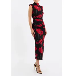 Rebecca Vallance Poppy Fields Midi Dress Floral Print Size AU 12 for rent on The Volte - image 2