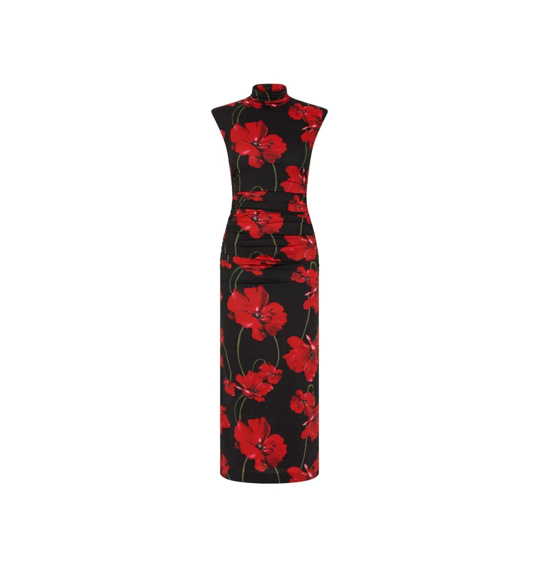 Rebecca Vallance Poppy Fields Midi Dress Floral Print Size AU 12 for rent on The Volte - main image
