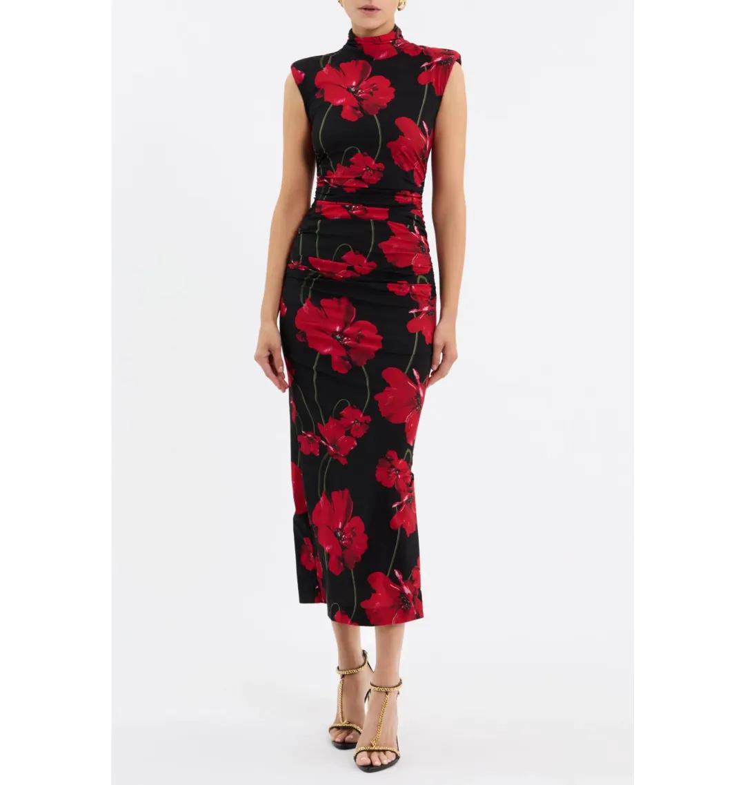 Rebecca Vallance Poppy Fields Midi Dress Floral Print Size AU 12 for rent on The Volte - main image