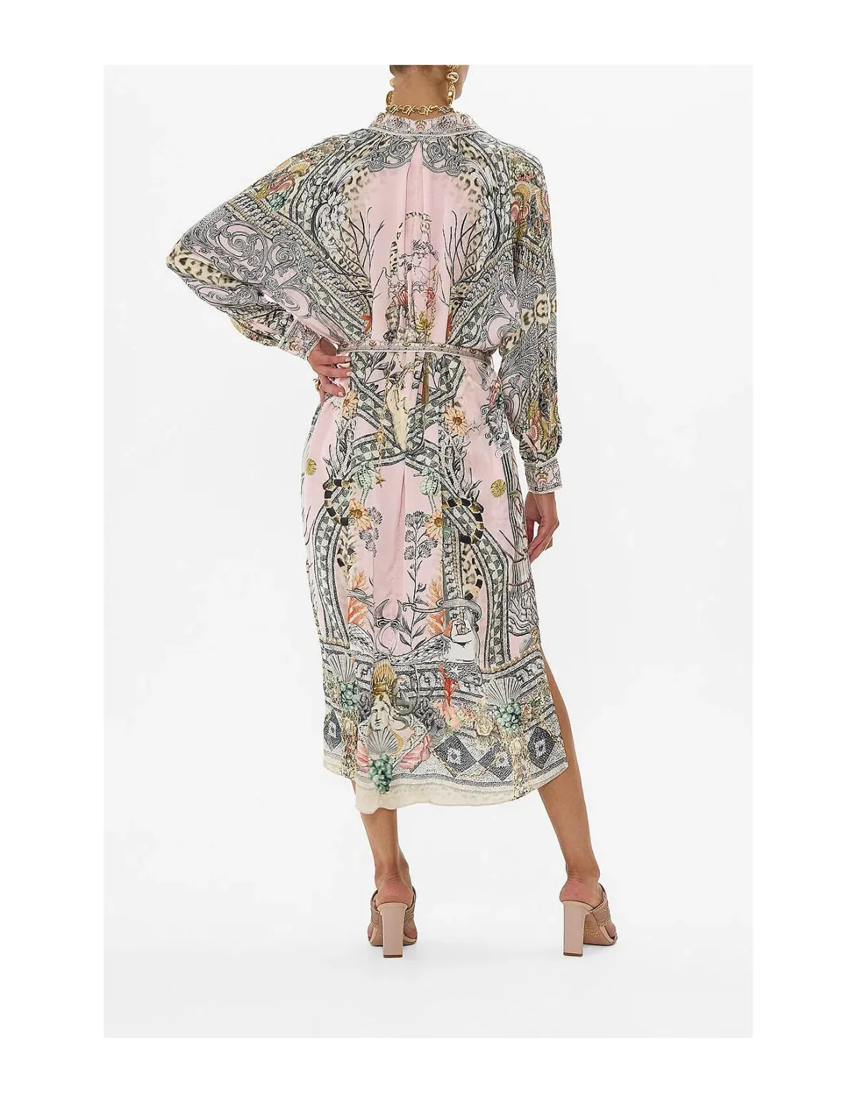 Camilla Collared Button Through Midi Dress Cave of Wonders Size XL / AU 14 - Image 3