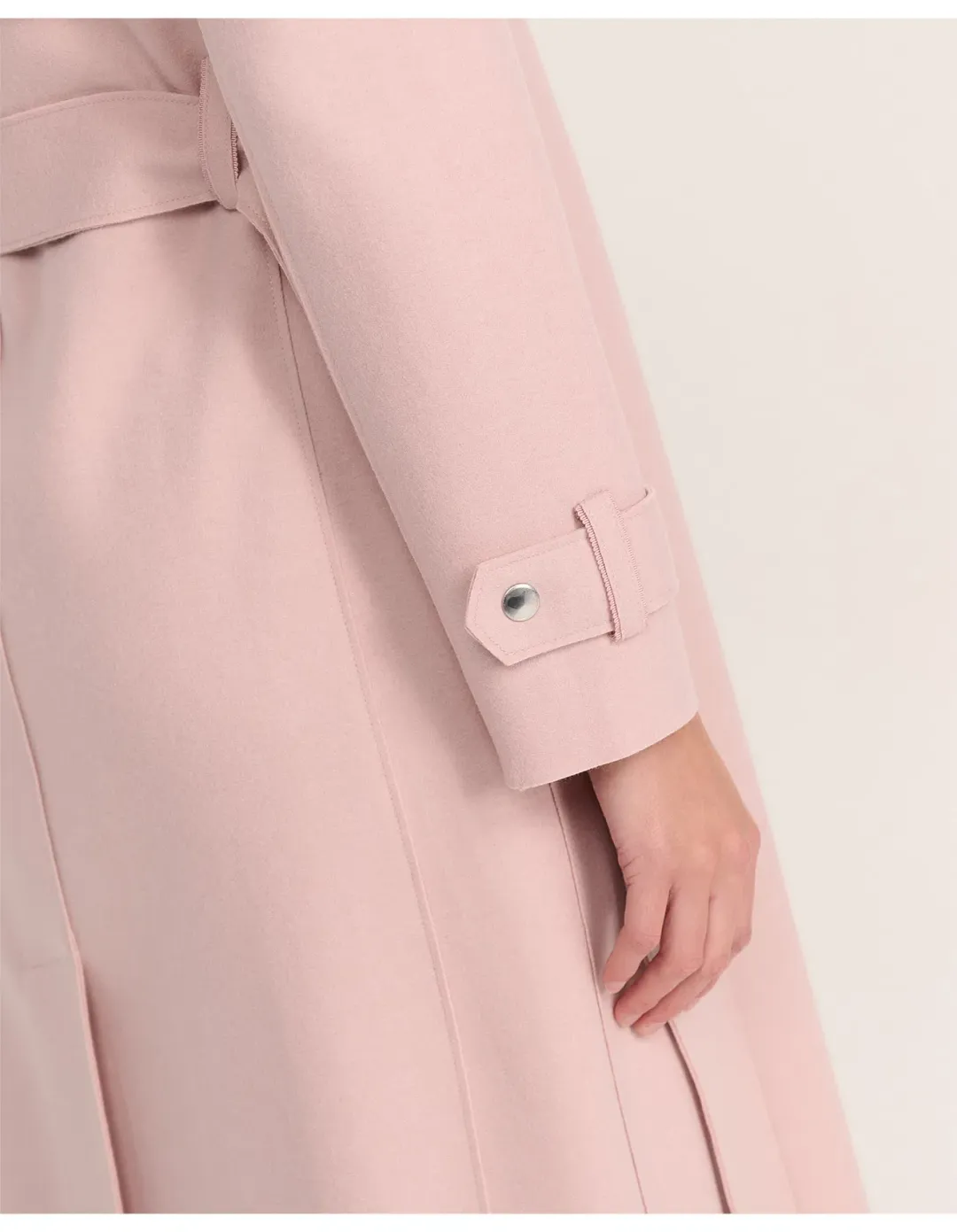 Saba Karla Longline Trench Coat Pink Salt Size AU 6 for rent on The Volte - main image