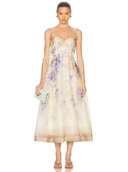 Zimmermann Dawning Picnic Midi Dress Lilac Floral Size 2 / AU 12 for rent on The Volte - image 1