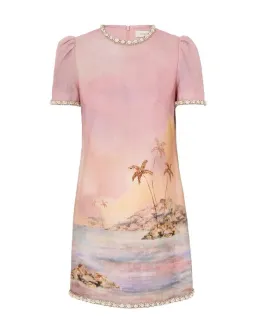 Zimmermann The Dawning Embellished Mini Dress in Lilac Seascap Size 1/Au 10 for rent on The Volte - image 1