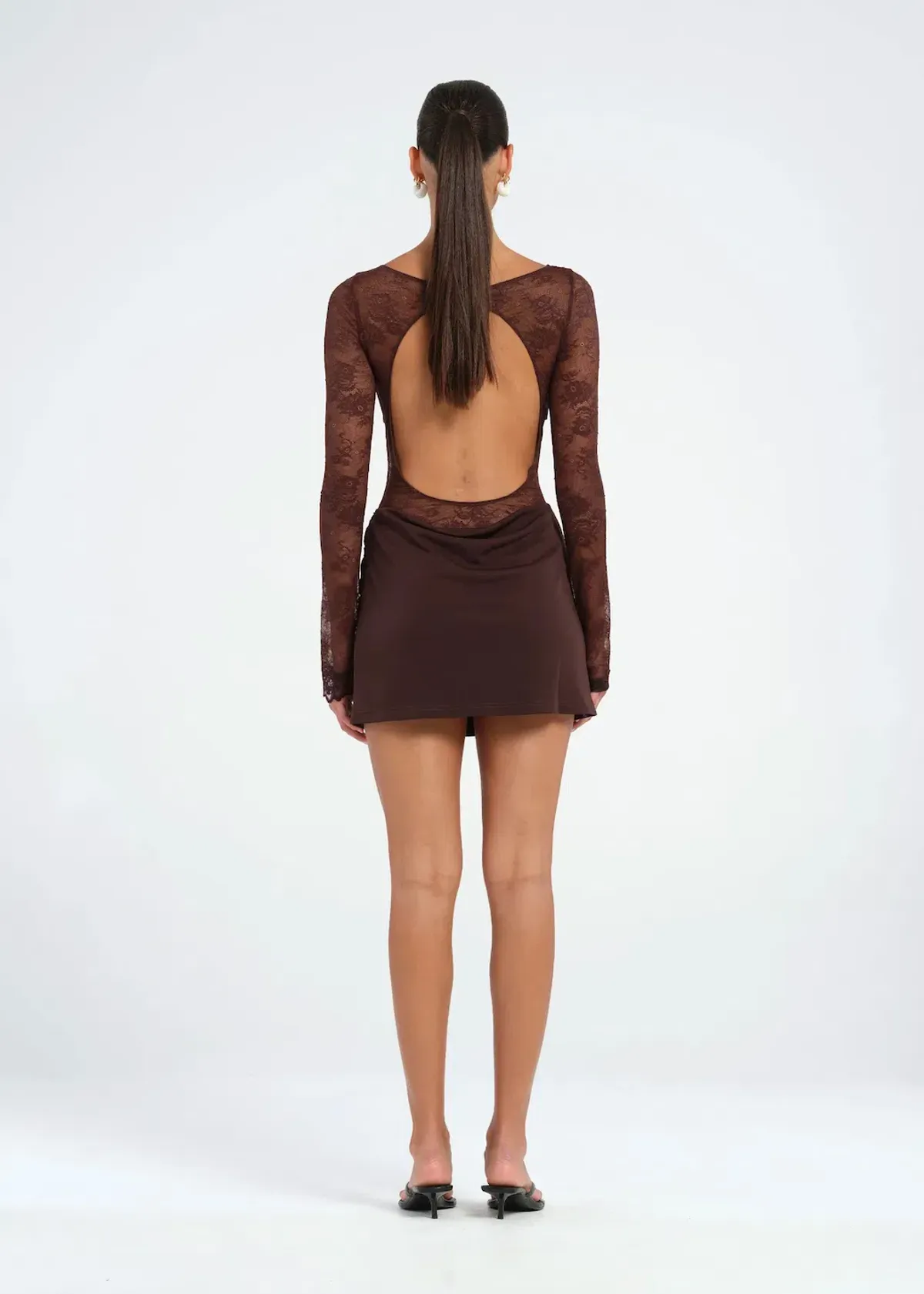 BENNI Oskar Mini Dress Brown Size 8 / AU 8 - Image 3