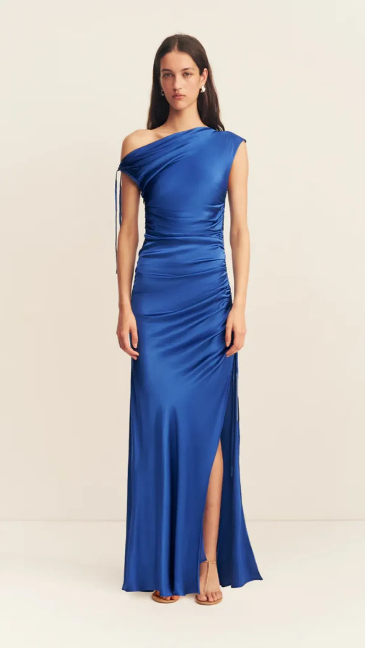 Shona Joy - Tatum Gathered Maxi Dress In Ultramarine - Size 10 for rent on The Volte - main image