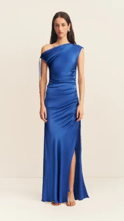 Shona Joy - Tatum Gathered Maxi Dress In Ultramarine - Size 10 for rent on The Volte - image 1