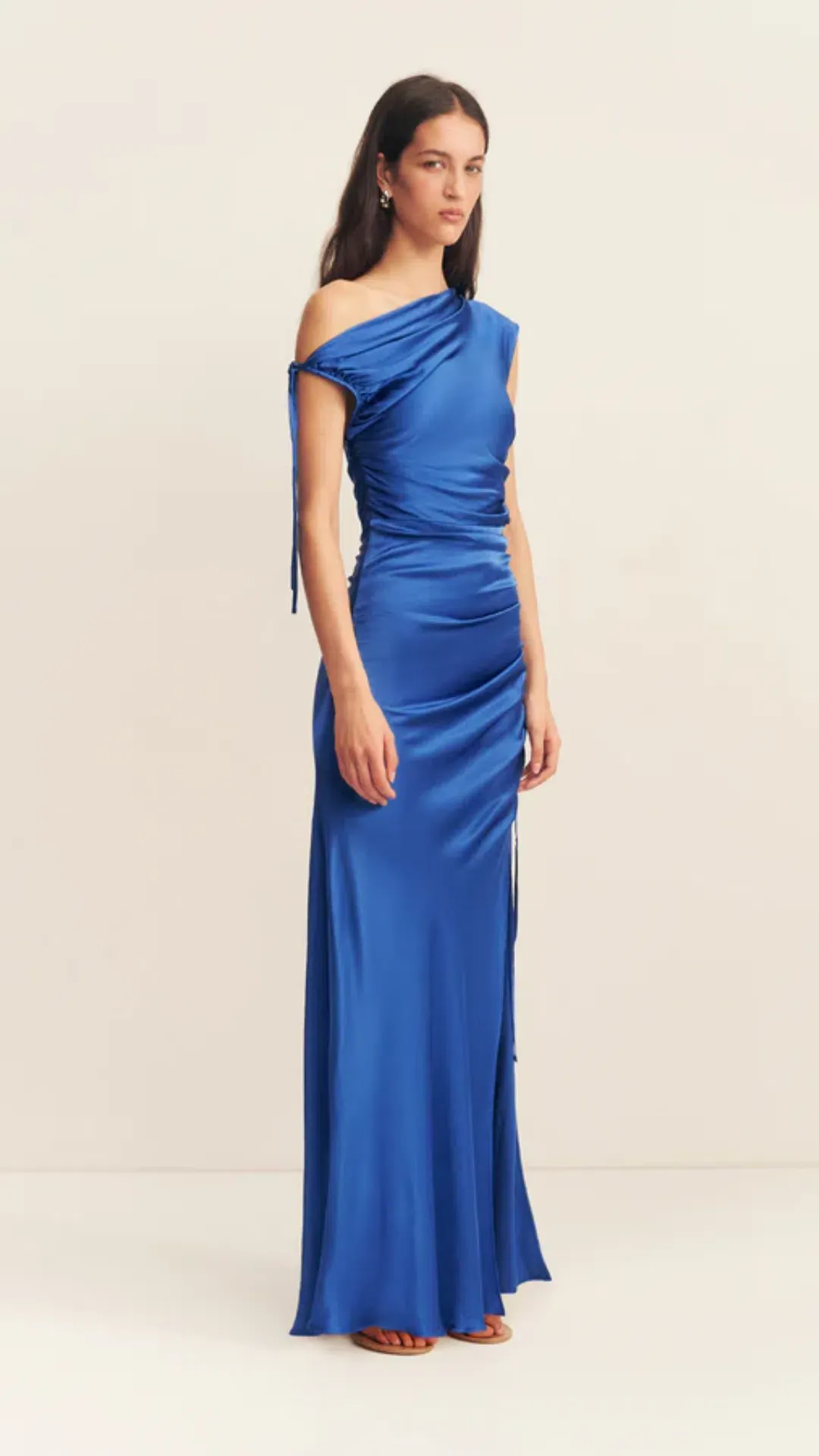 Shona Joy - Tatum Gathered Maxi Dress In Ultramarine - Size 10 for rent on The Volte - main image