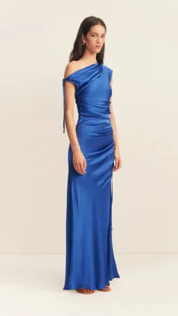 Shona Joy - Tatum Gathered Maxi Dress In Ultramarine - Size 10 for rent on The Volte - image 2