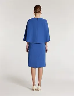 Perri Cutten Cape Sleeve Dress in Blue Size AU 16 for rent on The Volte - image 4