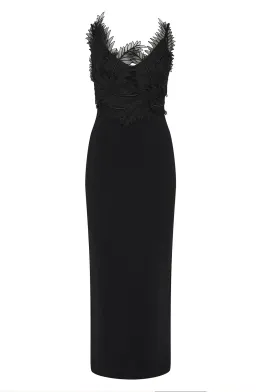 Aje Daisy Knit Midi Dress Black Size 8 for rent on The Volte - image 5
