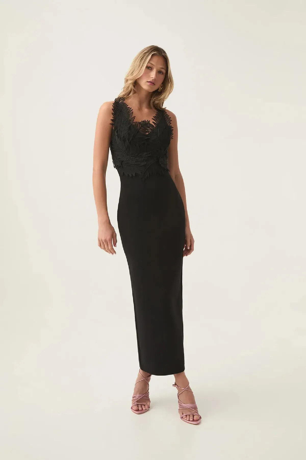 Aje Daisy Knit Midi Dress Black Size 8 - Image 1