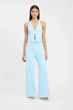 Kookai Oyster Backless Vest and Willow Pants Set Cloud Blue Size 10 for rent on The Volte - image 1