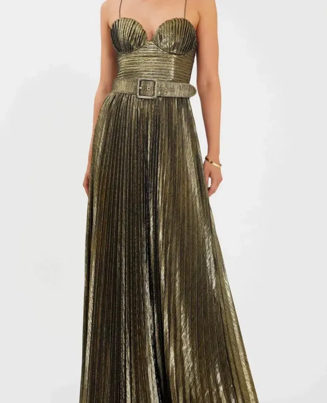 Rebecca Vallance Josie Gown in Metallic Size 8 for rent on The Volte - main image