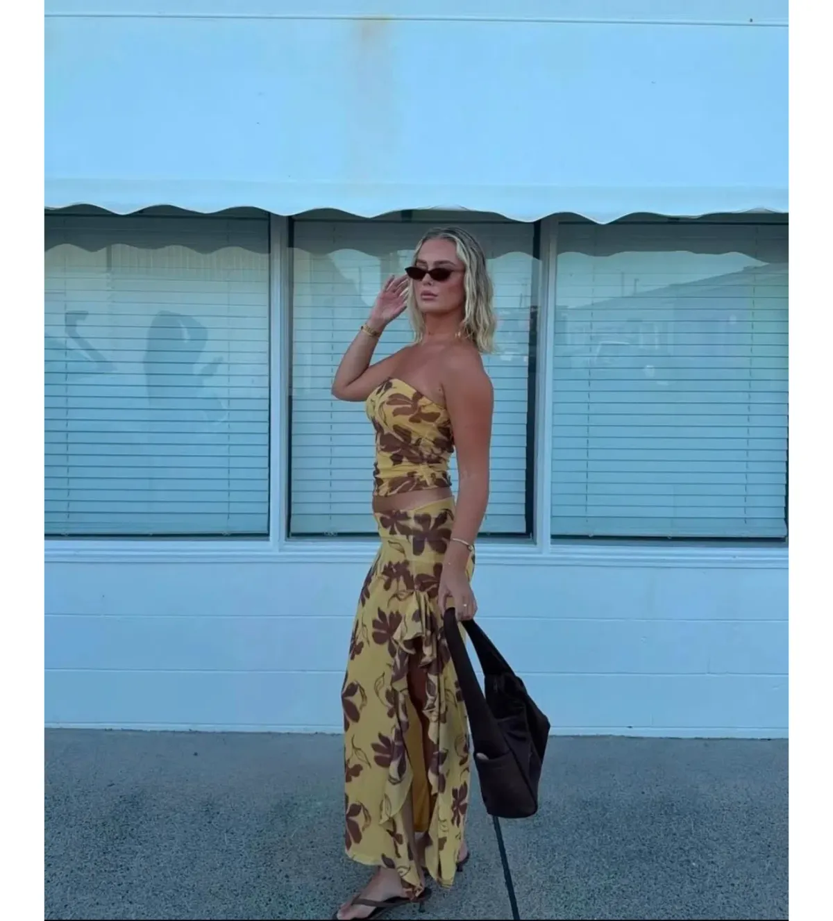 Benni Bindi Maxi Dress in Butter Floral Size AU 10 - Image 3