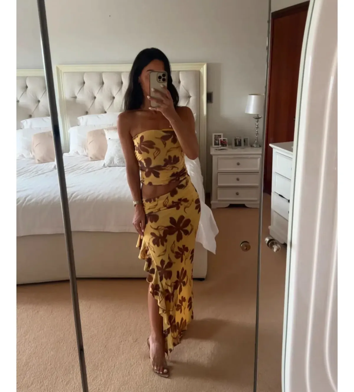 Benni Bindi Maxi Dress in Butter Floral Size AU 10 - Image 5