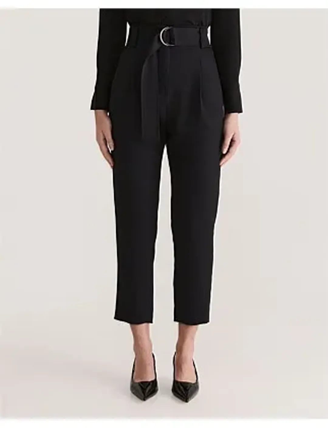 Saba Dharma Belted Slim Pants in Black Size AU 4 for rent on The Volte - main image