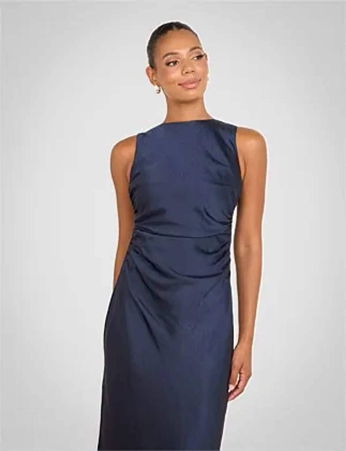 Pilgrim Gita Boat Neck Dress In Navy Size AU 10 - Image 4