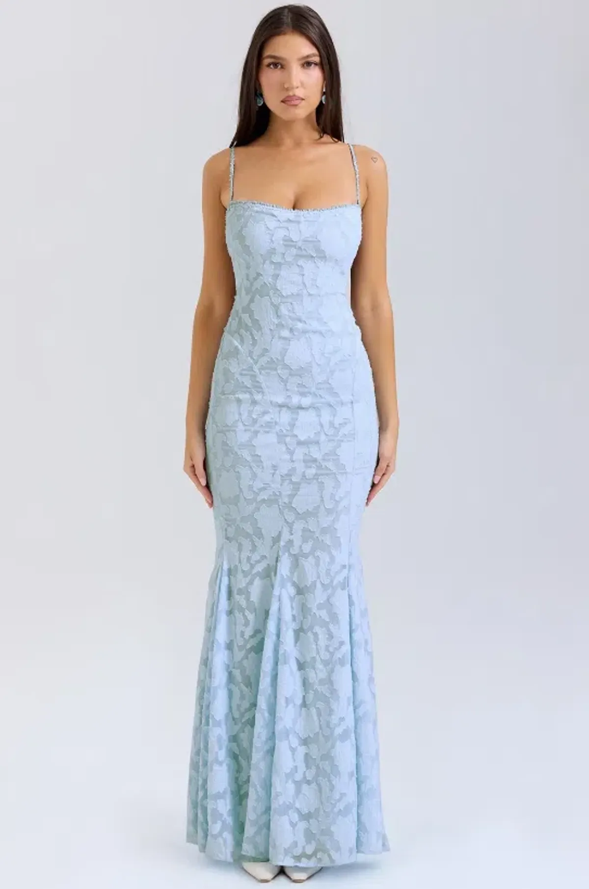 House of CB Bluebell Lace Up Back Maxi Dress Blue AU 8 - Image 3