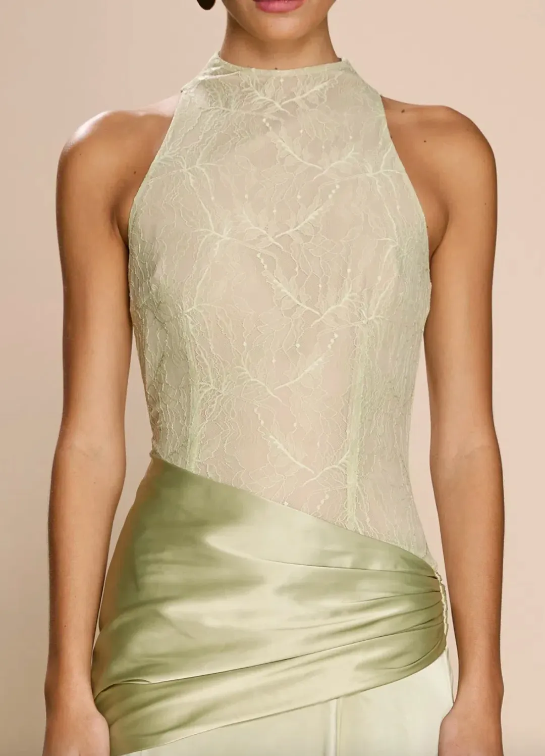 Sonya Moda Dalia Gown Pistachio Size 8 for rent on The Volte - main image
