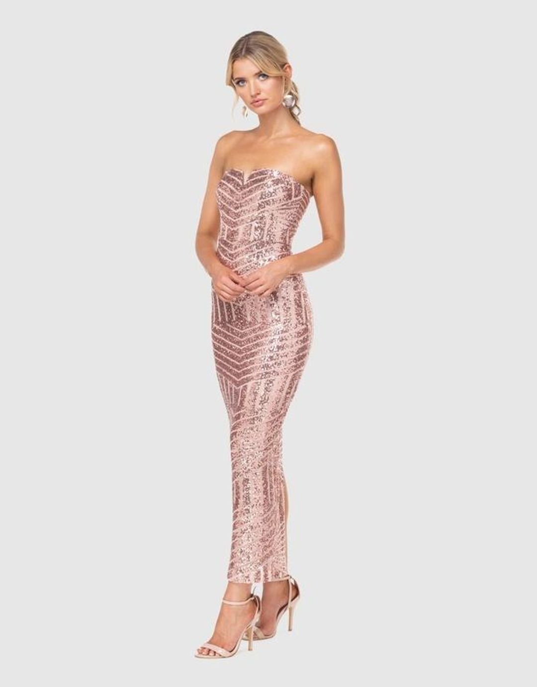 Pilgrim Mandalay Gown, Rose Gold size 8 for rent on The Volte - main image