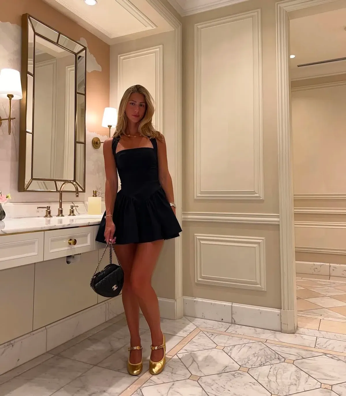 Helsa Faille Halter Mini Dress Black Size AU 8 - Image 3