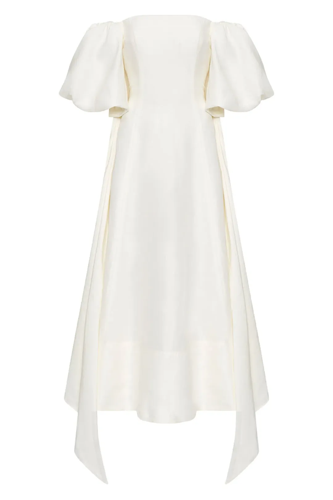 Aje Incarnation Midi Dress Ivory Size 14 for rent on The Volte - main image