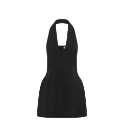 Camila And Marc Petra Halterneck Mini Dress in Black AU 8 for rent on The Volte - image 4