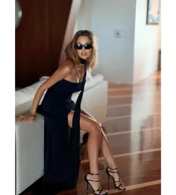 Matterstore Monaco Black Dress with Scarf Black Size 10 for rent on The Volte - image 3