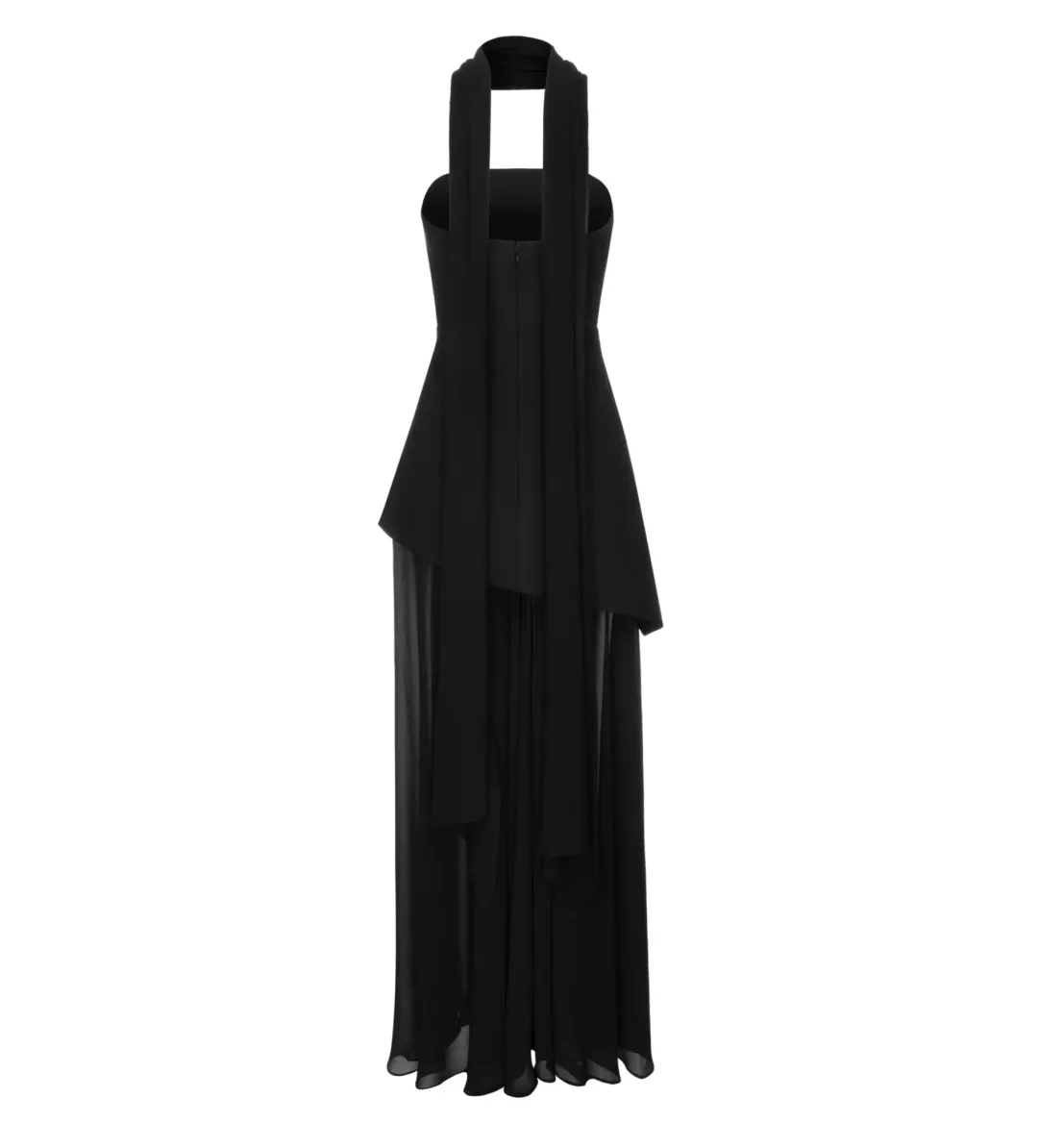 Matterstore Monaco Black Dress with Scarf Black Size 10 for rent on The Volte - main image