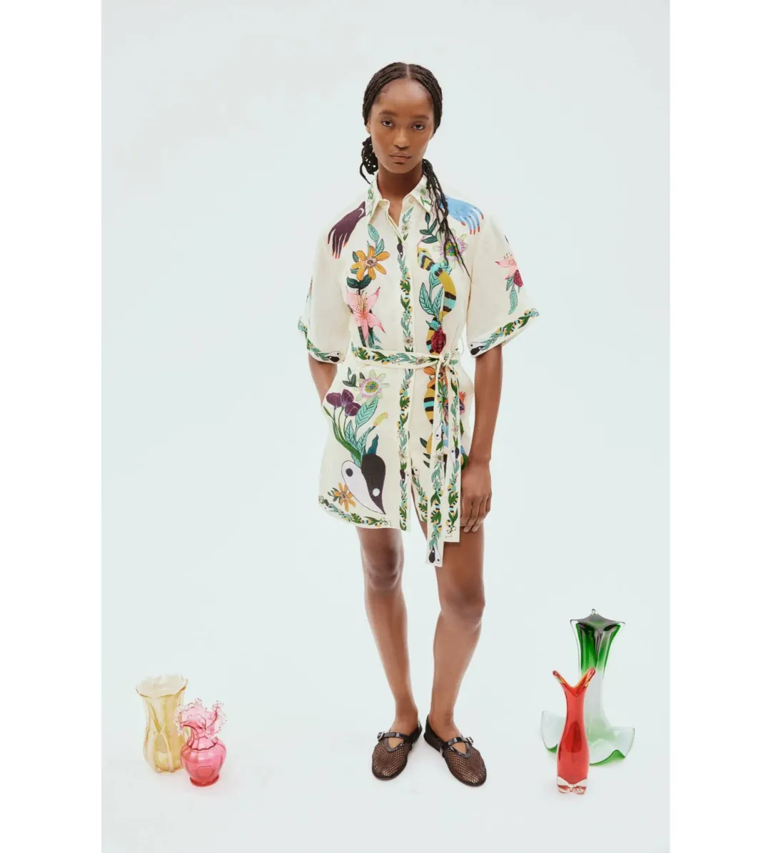 Alemais Meagan Mini Dress Floral Size 10 for rent on The Volte - main image