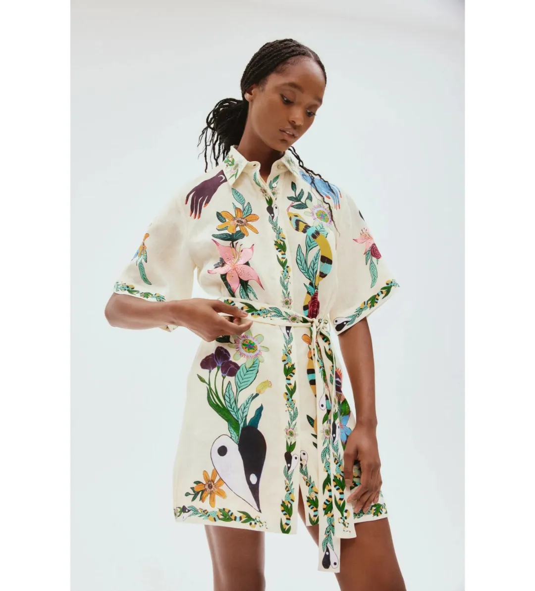 Alemais Meagan Mini Dress Floral Size 10 for rent on The Volte - main image