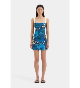Sir Camellia Mini Dress Blue Floral print Size 2 / AU 10 for rent on The Volte - image 1