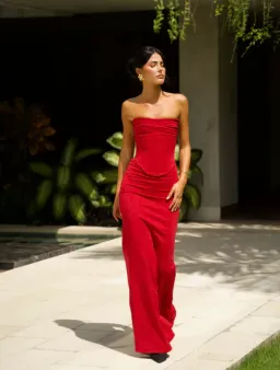 HNTR the Label Louie Gown Wine Size M/AU 10 for rent on The Volte - image 2