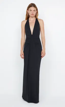 Bec and Bridge Tillie Drape Maxi Dress Black Size 8 for rent on The Volte - image 1