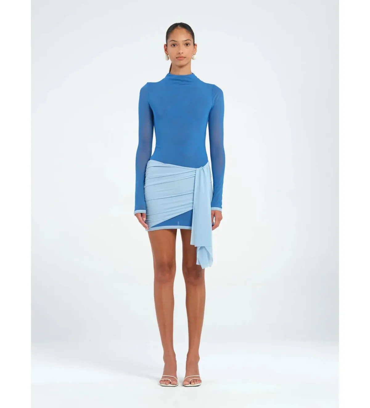 Benni Kingsley Mini Dress Blue Size AU 8 for rent on The Volte - main image
