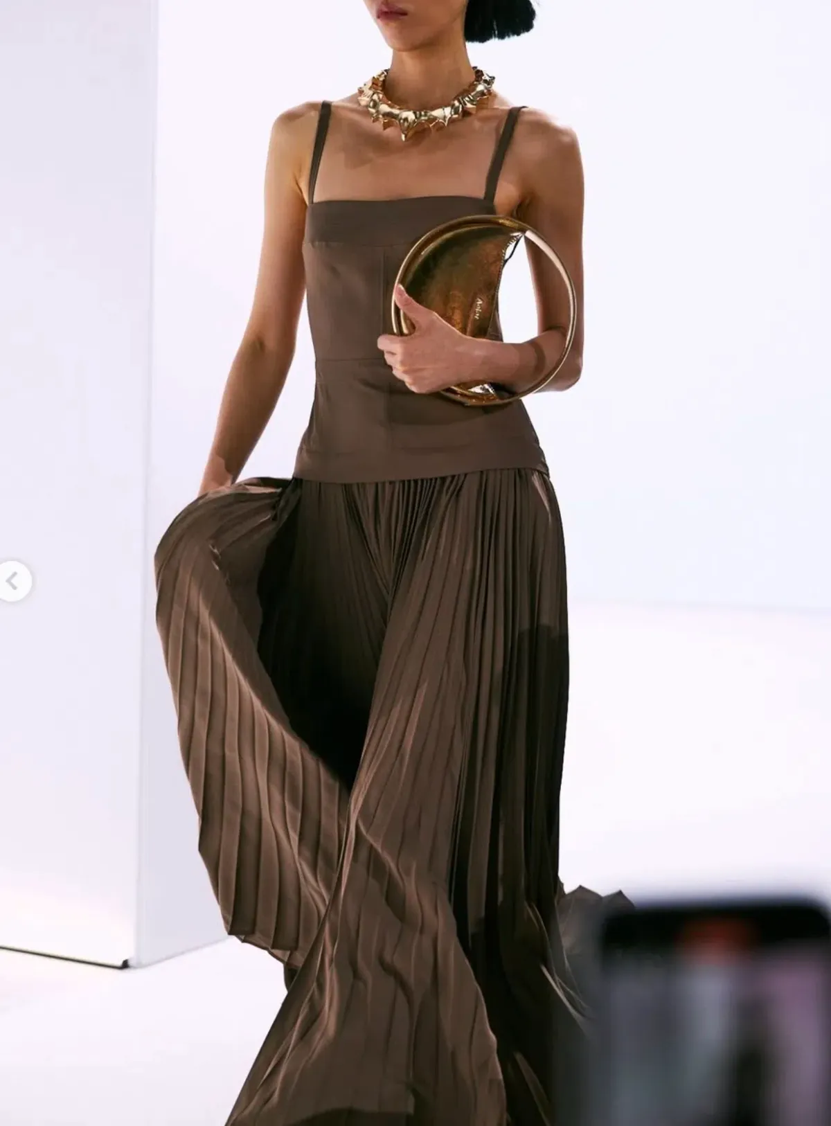 Acler Leasgill Midi Dress Brown Size 10 - Image 5