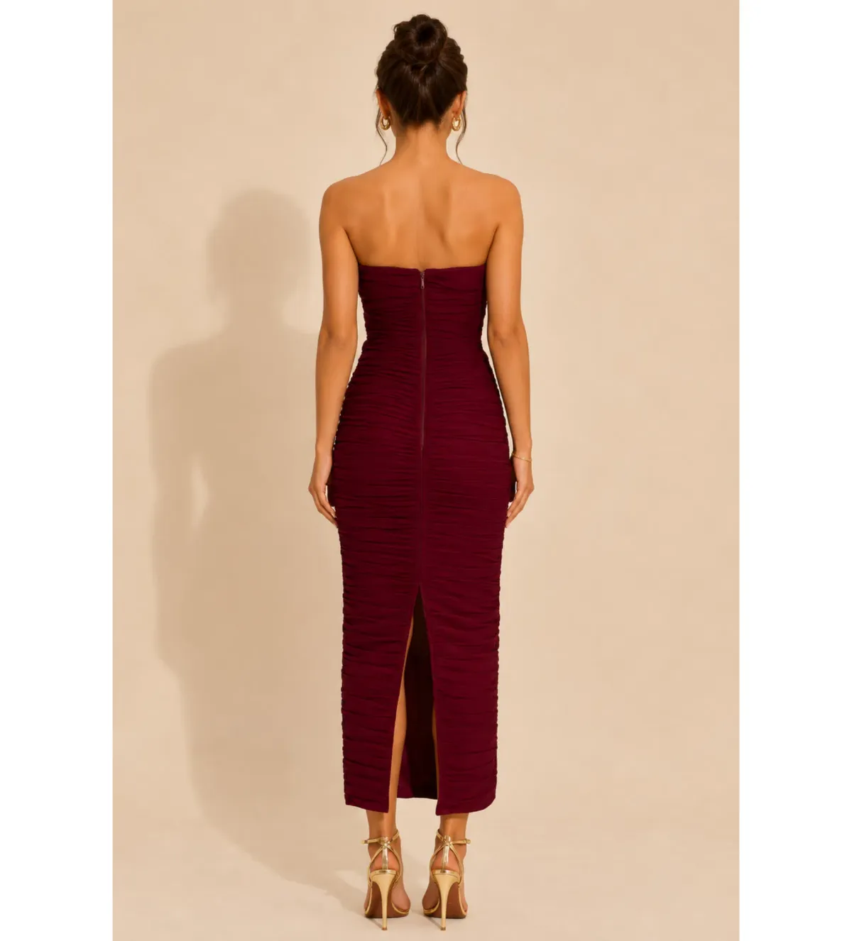 Rachel Gilbert Jensen Dress in Merlot Size 3/AU12 - Image 2