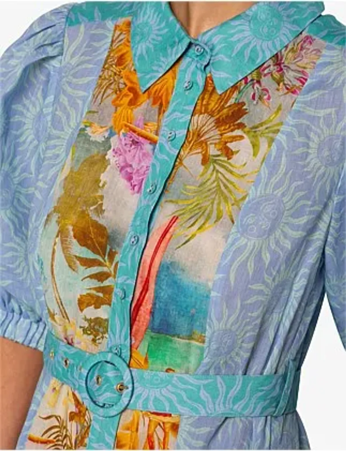 Kachel Hazel Maxi Shirt Dress Multi Size 6 - Image 7