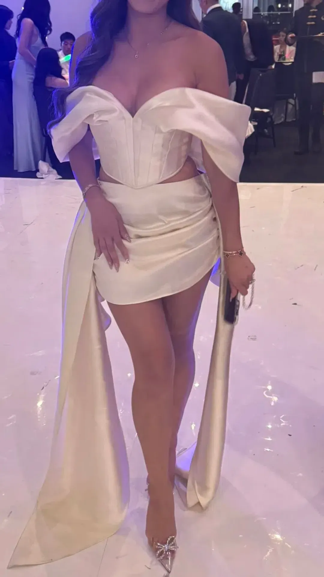 Khirzad Femme Nina Corset Top & Metisa Skirt White Size 8/S for rent on The Volte - main image