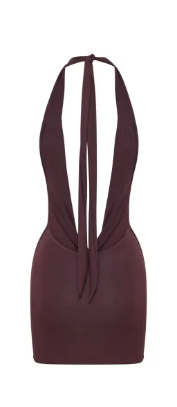 Saboa Bembe Mini Dress Espresso Size AU 8 for rent on The Volte - image 2