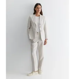 Freya Linen Blazer String Grey Size 6 for rent on The Volte - image 1