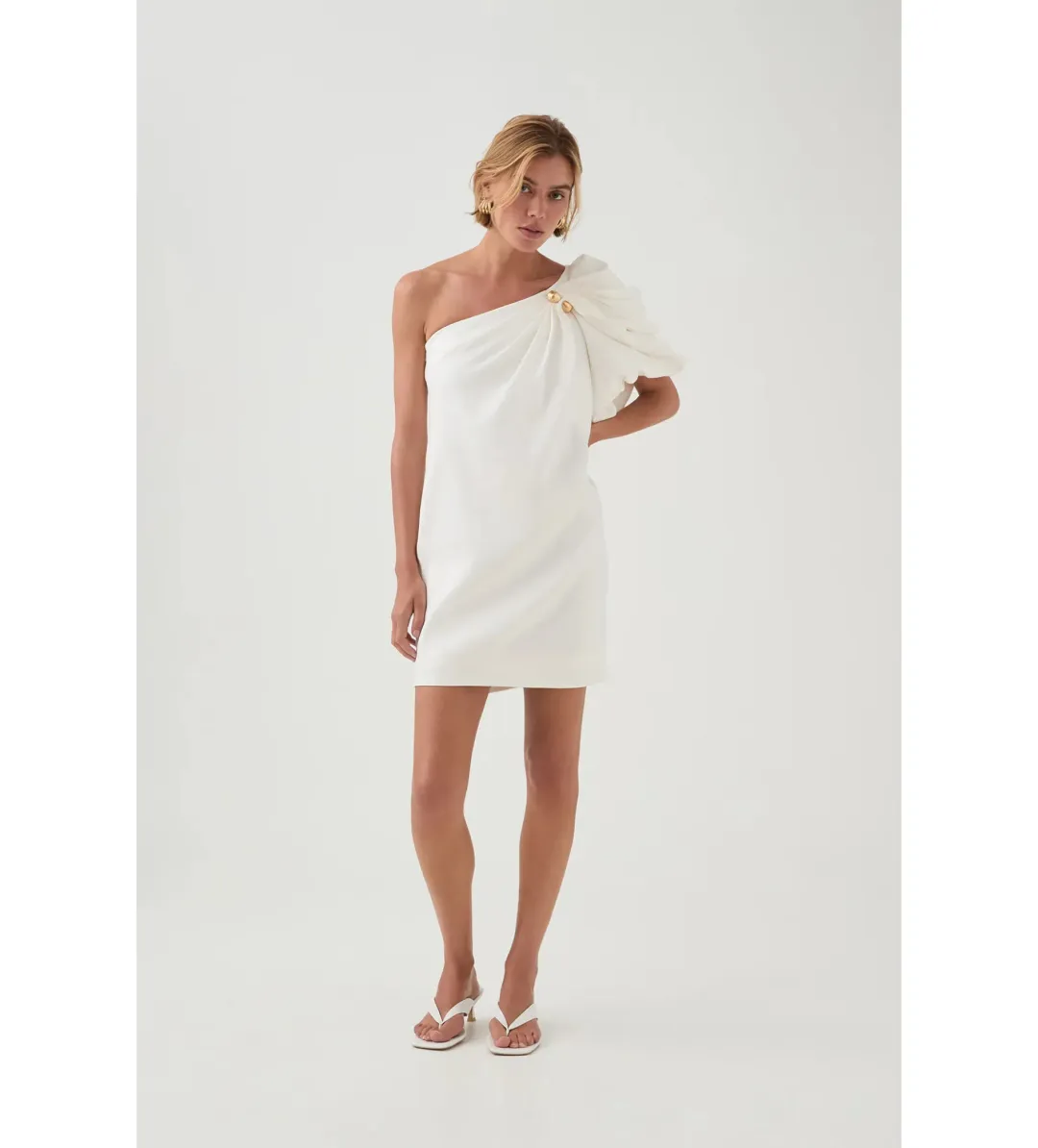 Aje Cira Mini Dress in Ivory Size M / AU 10 for rent on The Volte - main image